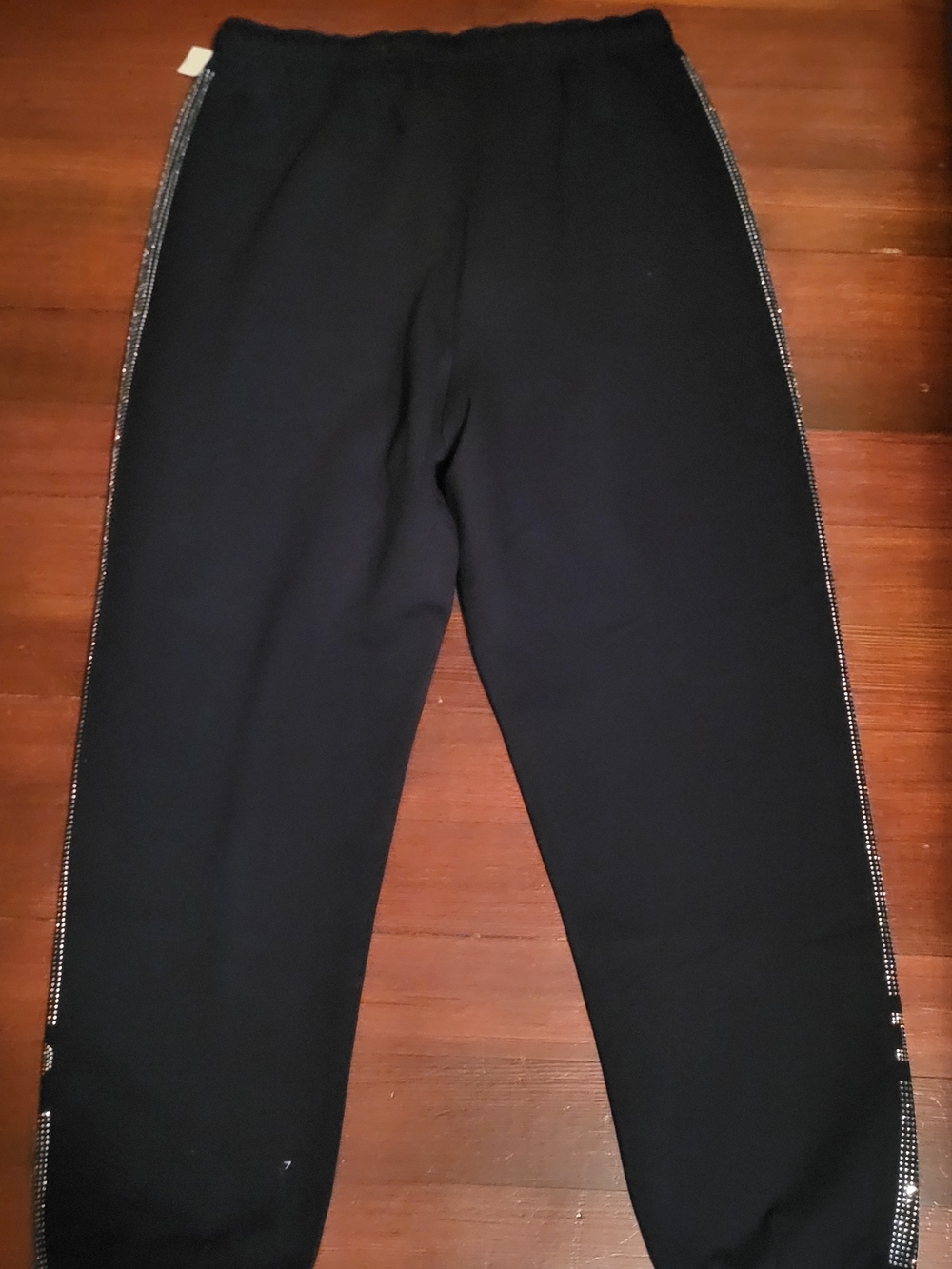 PINK Victoria's Secret Black  Joggers with Rhinestone Side Trim - Picture 4 of 4